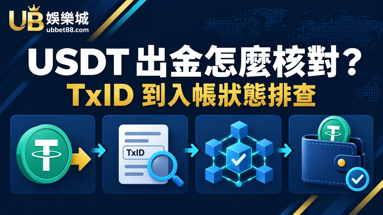 USDT 出金怎麼核對？從提領申請、TxID 到入帳狀態的排查順序｜財神娛樂城文章精選圖